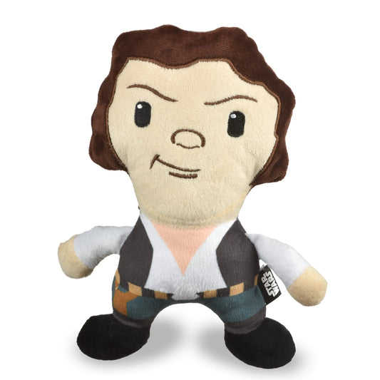Star Wars 9" Han Solo Plush Squeaker Toy | 9” Han Solo Plush Squeaker Pet Toy | Star Wars Toy for Dogs Han Solo Stuffed Animal 6 inch | Dog Chew Toy 9 InchFF19166 - Dog Toys Squeaking - Berry Charmz