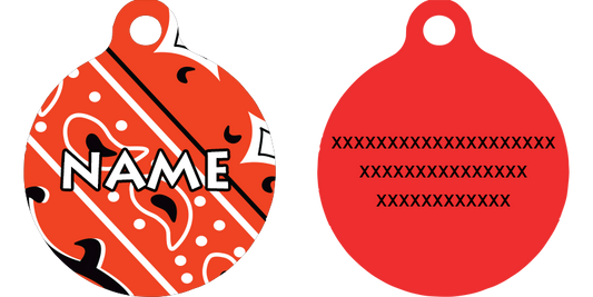 Bandana Red HD Dog ID Tag