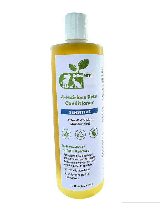 ReNewedPet 4-Hairless Pets Conditioner for delicate skin, moisturizing pet conditioner for after-bath care