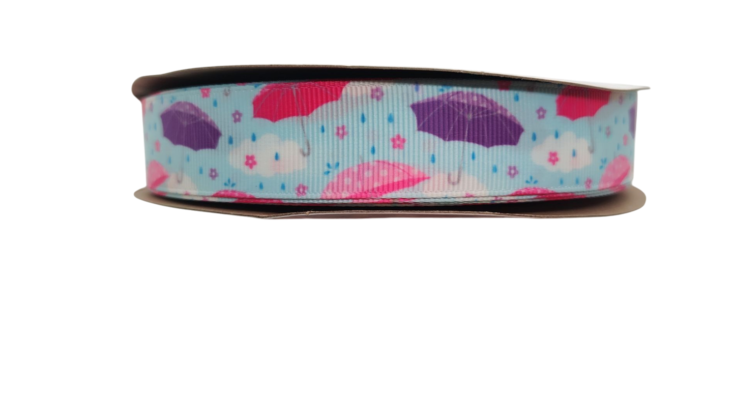 Raining Umbrellas Nylon Dog Collar