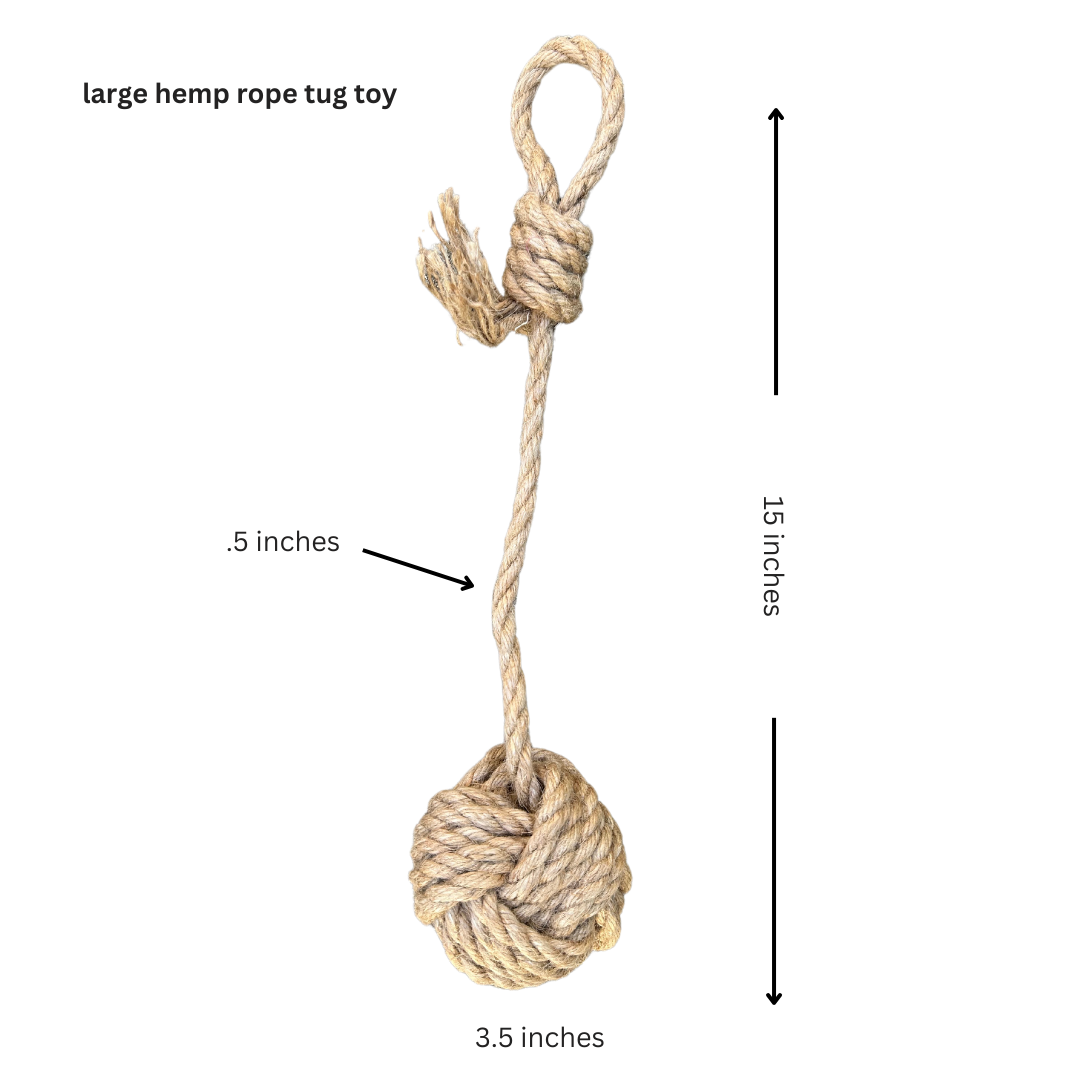 hemp rope dog tug toy - Purrfect Pet Kingdom
