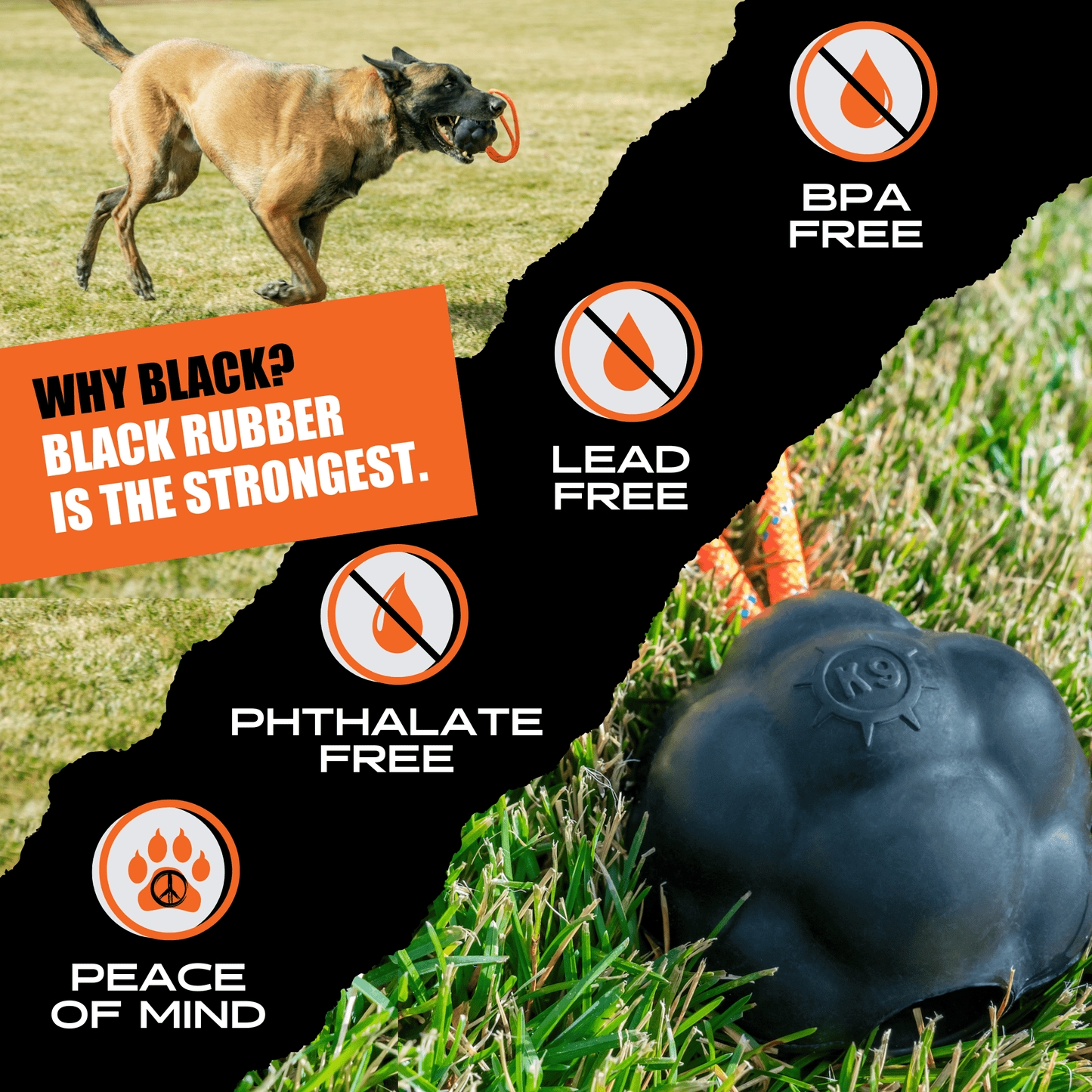 Monster K9 Rumble Rope Ball Dog Toy ๐พ