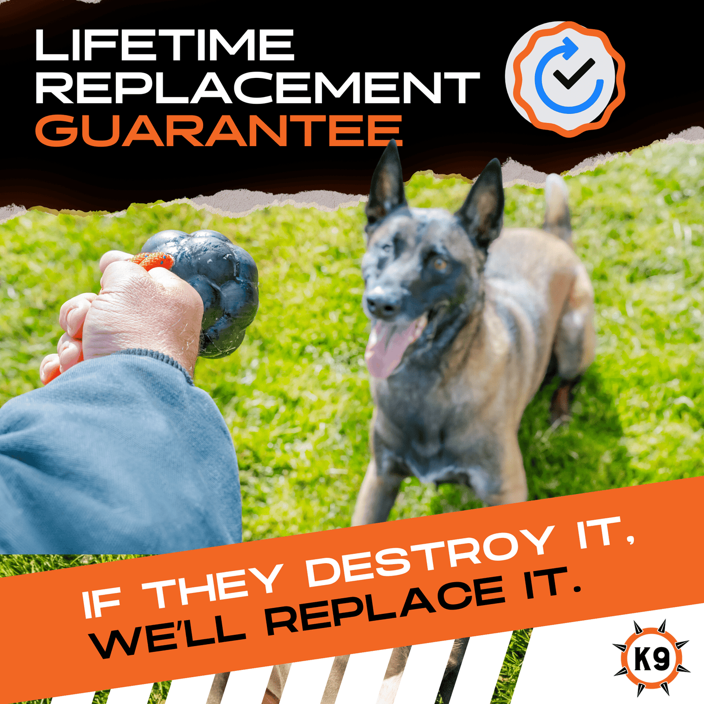 Monster K9 Rumble Rope Ball Dog Toy ๐พ