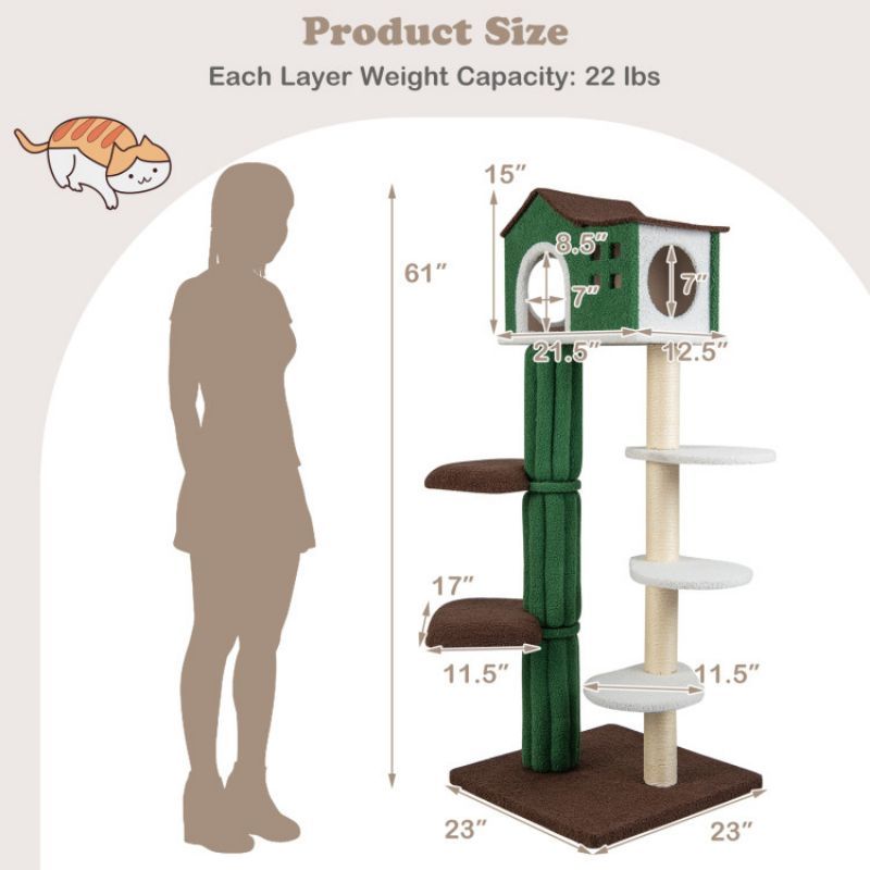 Purrfect Pet Kingdom Safe Indoor Cat Playground Tower Purrfect Pet Kingdom