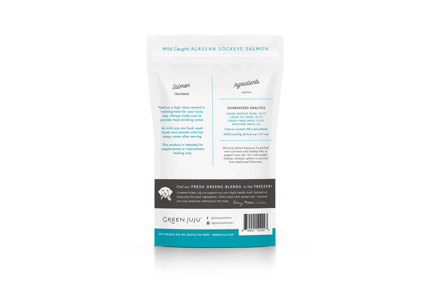 Green Juju Freeze Dried Salmon Trainer Treats 2.5oz 🐟