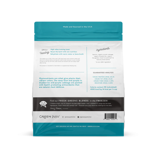 Green Juju Freeze Dried Salmon Blue Whole Food Bites (18OZ)