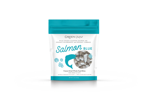 Green Juju Freeze Dried Salmon Blue Whole Food Bites (7.5OZ) - Freeze Dried Treats - The Family Pet