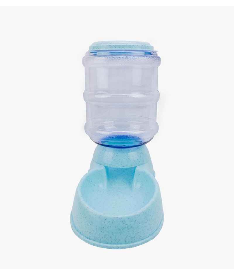 Purrfect Pet Kingdom self-dispensing pet waterer with clear water container and blue speckled base