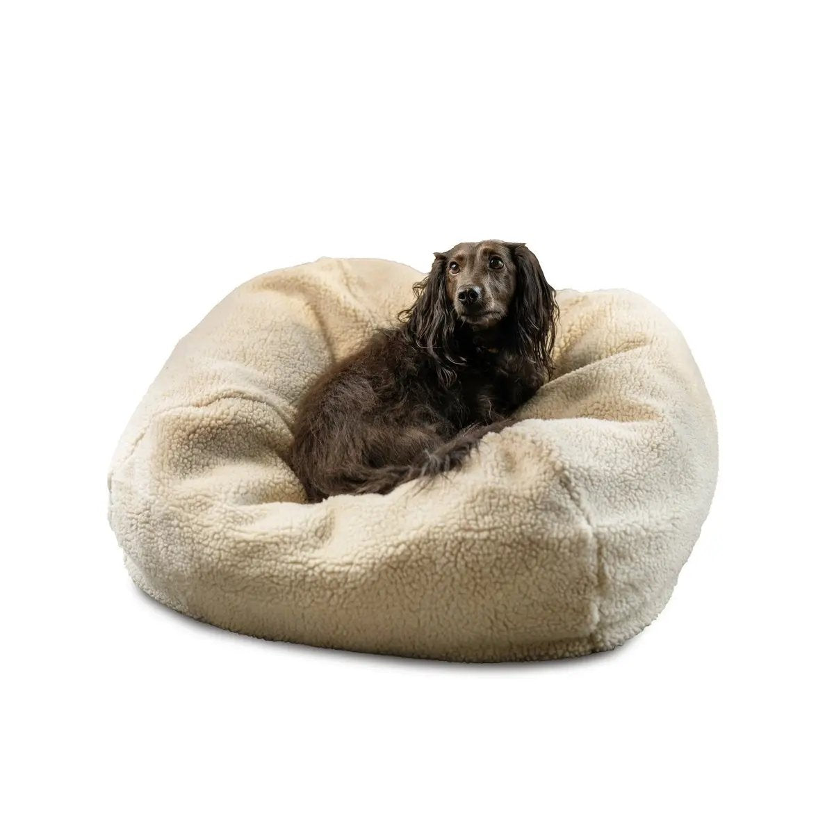Cozy K9 Outdoors sherpa dog bed with plush interior for ultimate comfort and relaxation