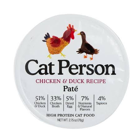 Cat Person Cat Pate Chicken & Duck 2.75oz - Wet Cat Food Topper - The Family Pet