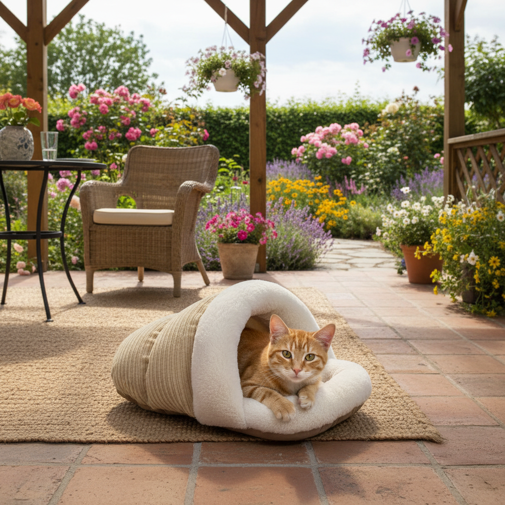 Slipper bed on patio