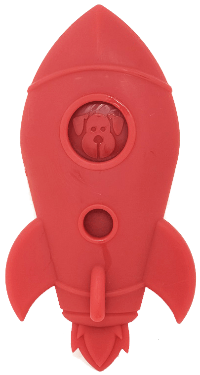 Rocket Ship Ultra Durable Nylon Dog Chew Toy Interactive Dog - detail view