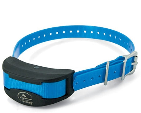Blue adjustable dog training collar for multiple dogs with a secure buckle and durable design