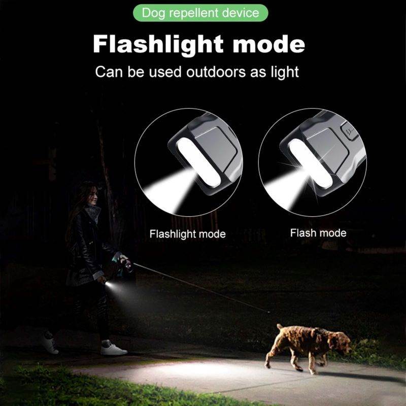 Purrfect Pet Kingdom stop dog barking tool with flashlight mode for outdoor use and dog repellent