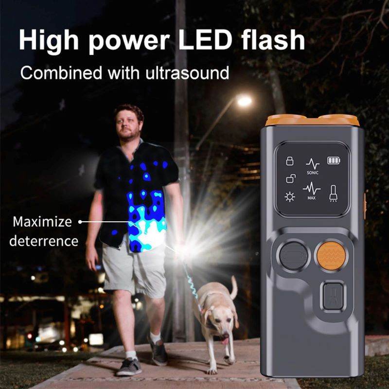 Purrfect Pet Kingdom stop dog barking tool with high power LED flash and ultrasound for effective training