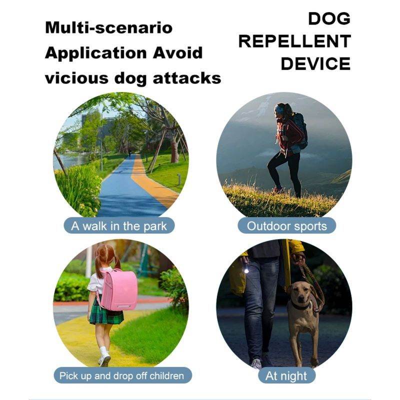 Stop dog barking tool from Purrfect Pet Kingdom used in various scenarios like park walks outdoor sports and nighttime safety