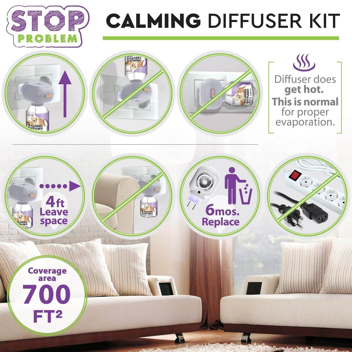 Purrfect Pet Kingdom Cat Behavior Calming Diffuser Kit Purrfect Pet Kingdom