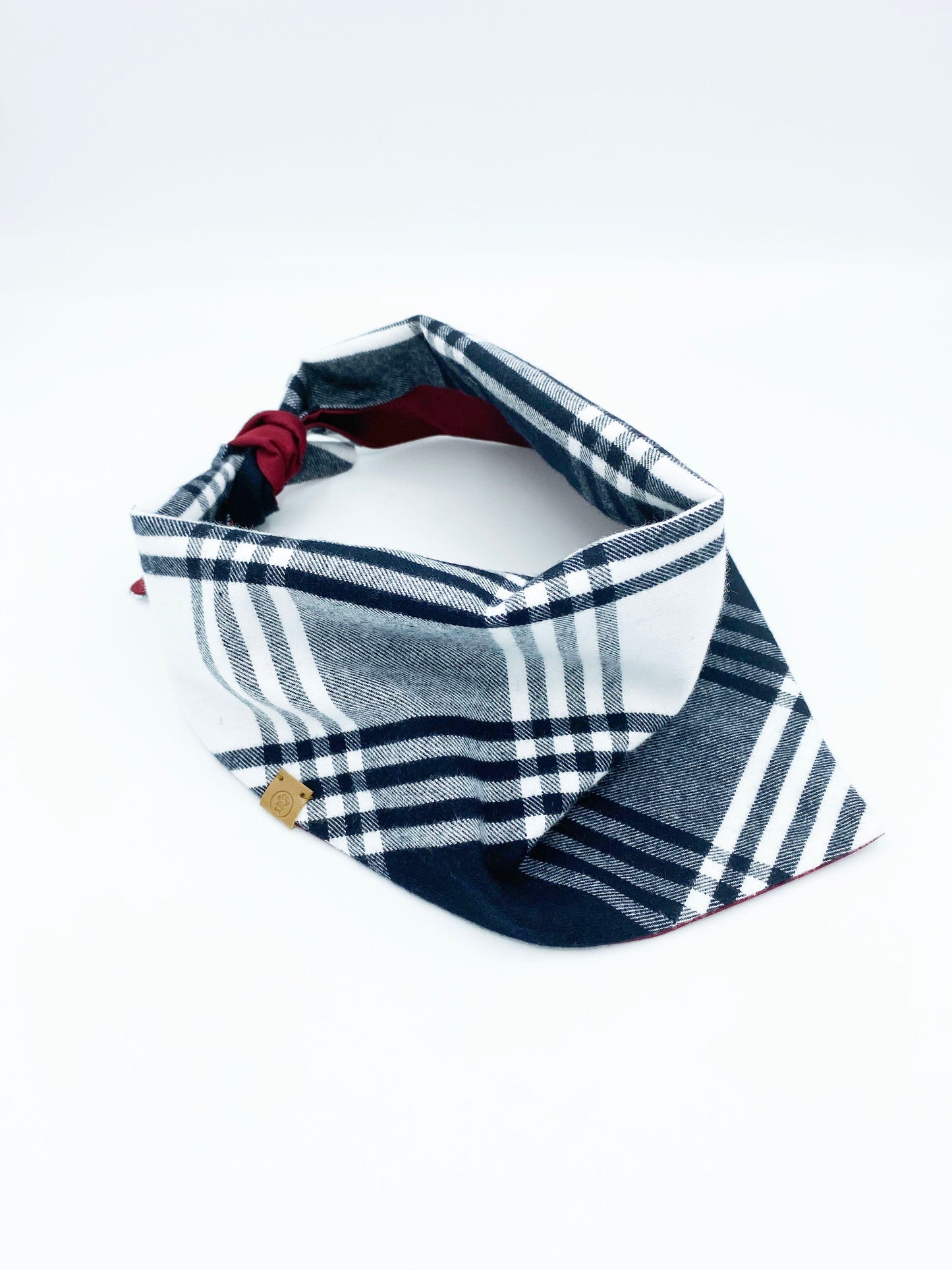 Bespoke Paws stylish cat bandana in plaid pattern, perfect for fashionable feline friends