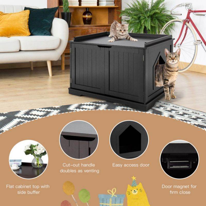 Purrfect Pet Kingdom Stylish Cat Hideaway for Living Room 🚀 - Purrfect Pet Kingdom