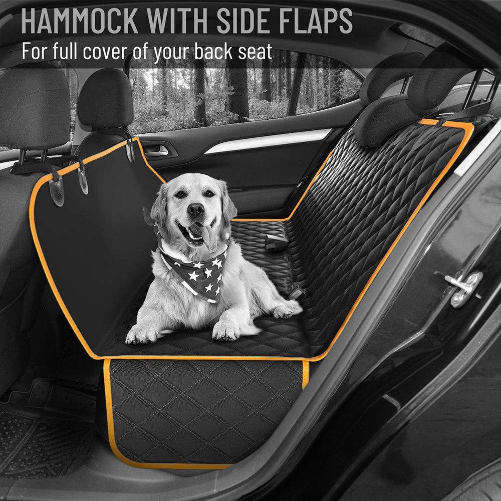 SUV dog cargo protector mat hammock with side flaps for full back seat cover and dog comfort