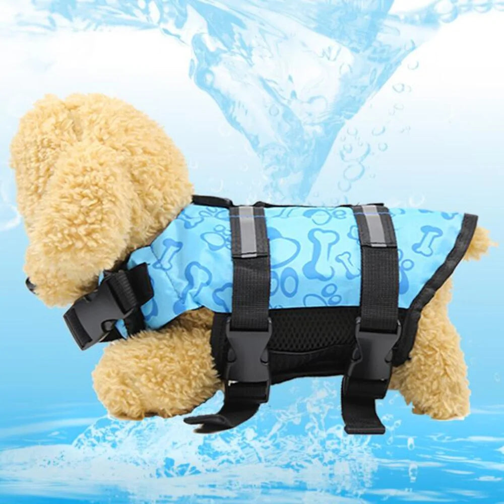 Dog Life Jacket Safety Vest Flotation Swimming ๐