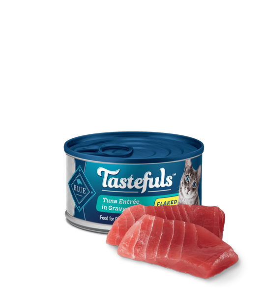 Blue Buffalo Tastefuls Adult Flaked Tuna in Gravy Entree Wet Cat Cans - Wet Cat Food - The Family Pet
