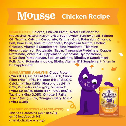 Wellness Appetizing Entrees Chicken Mousse Cat (1.4oz)