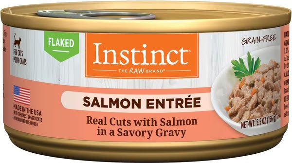 Wet Cat Food Salmon Flaked 5.5oz Instinct ๐
