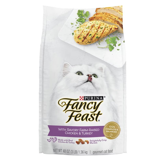 Fancy Feast Gourmet Chicken & Turkey Dry Cat Food (3lb) - Fancy Feast Dry Cat Food - The Family Pet