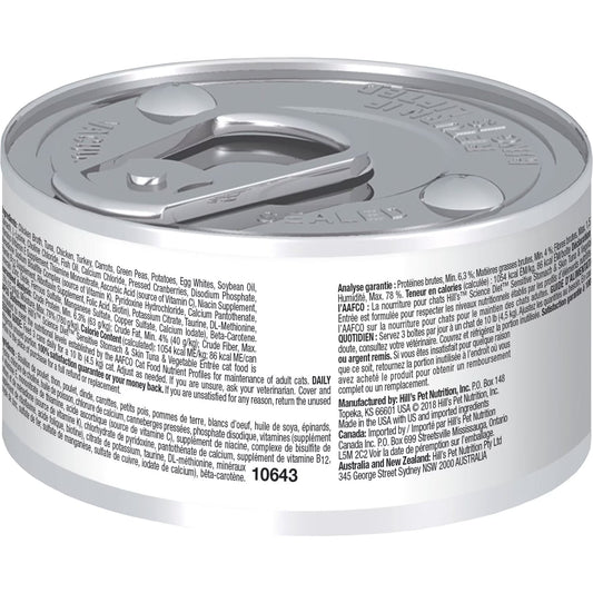 Hill's Science Diet Sensitive Stomach & Skin Canned Cat Food, Tuna & Vegetable Entrée (2.9oz) at Purrfect Pet Kingdom