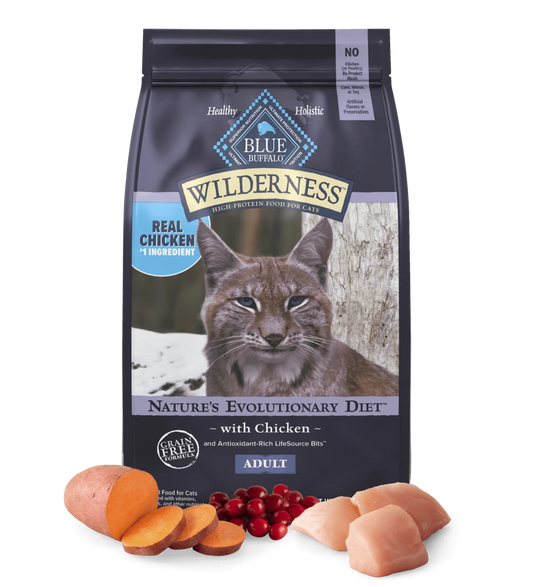 The Family Pet - Blue Buffalo Wilderness Adult Chicken Recipe Dry Cat Food (12lb) - Dry Cat Food