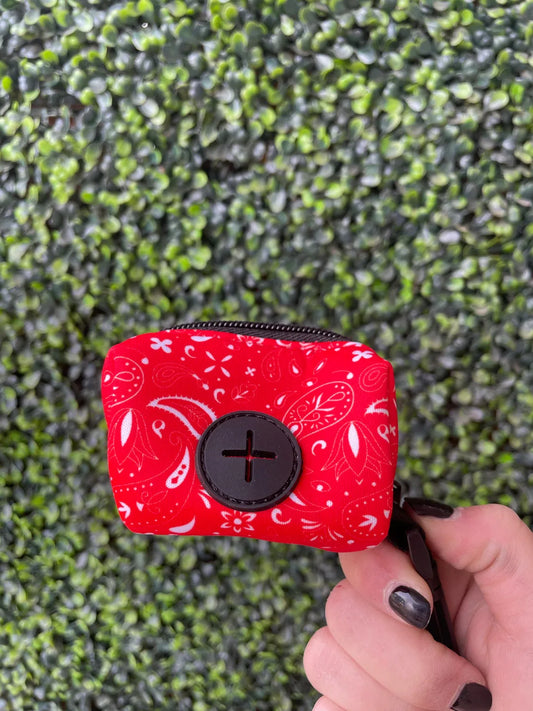 The Modern Dog Company Store - The Modern Dog Company - Red Paisley Poop Bag Holder