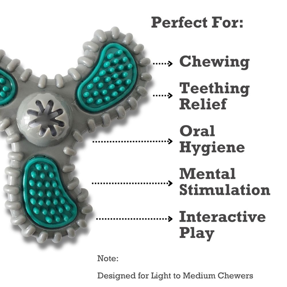 TPR Dental Spinner Dog Chew Toy – Durable Dental Care Fun
