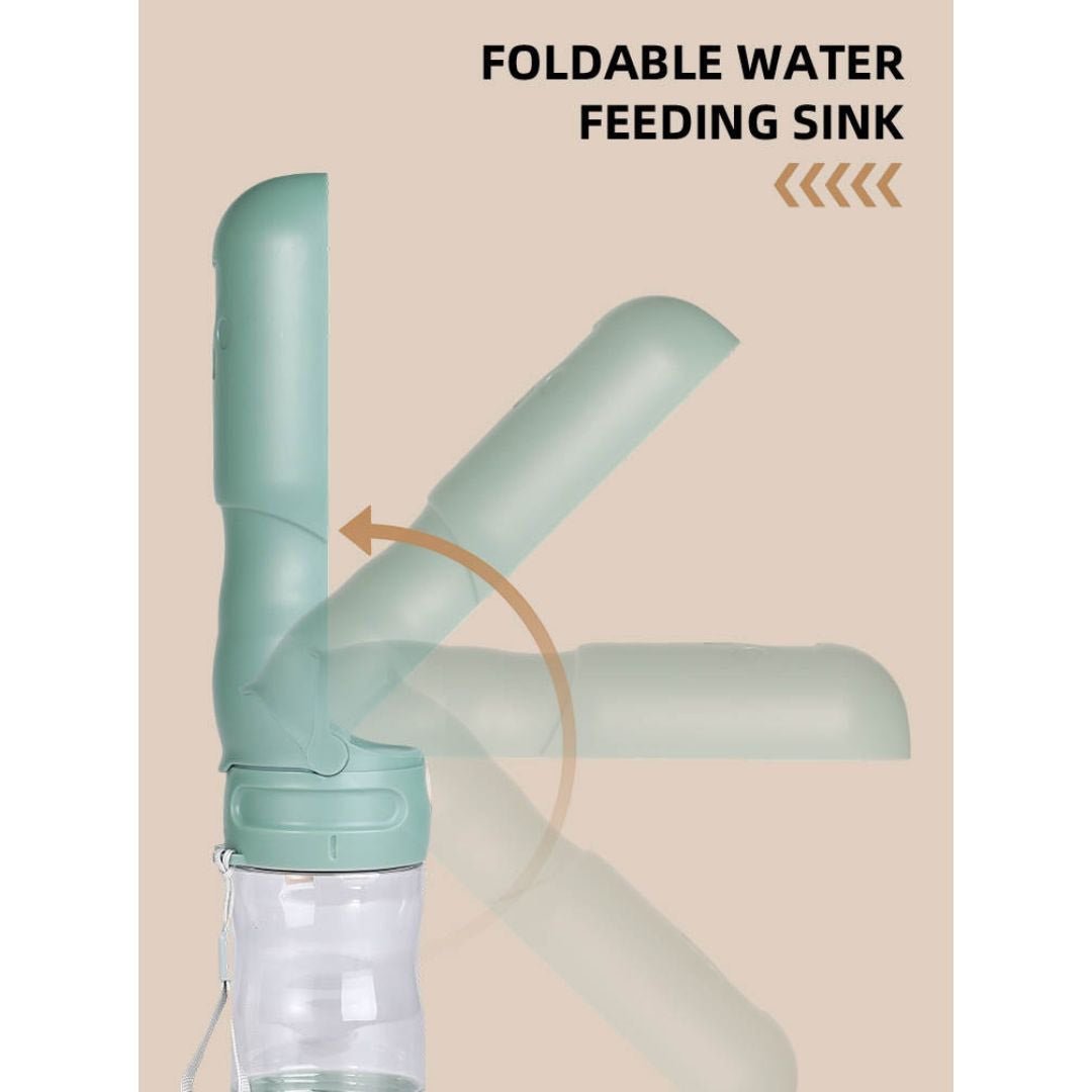 Travel Dog Water Bottle with Treat Holder โ Leakproof & BPA - Free 350mL - Walk Accessories - Tilley + Me