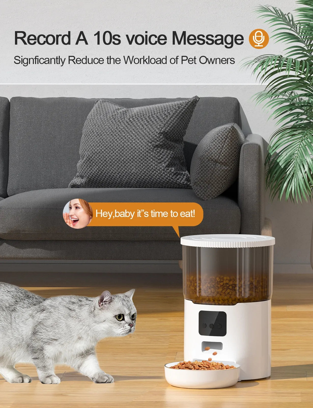 Royal Smart Automatic Pet Feeder Programmable Voice ๐