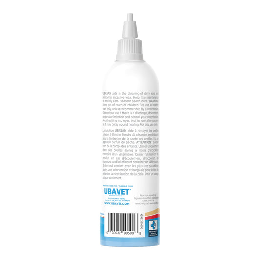 UBAVET Ubasan ear cleansing 4oz bottle for effective pet ear care and cleanliness
