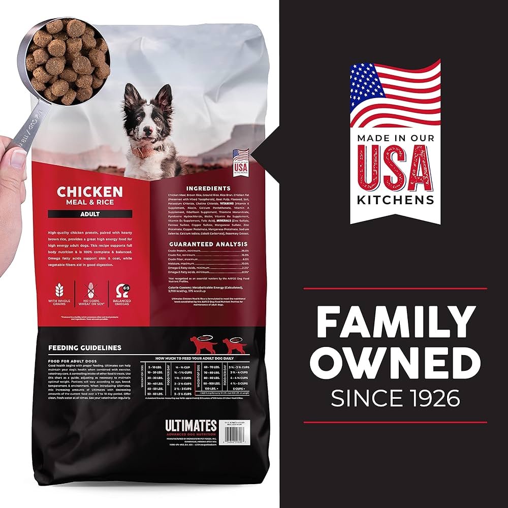 Ultimates Adult Chicken Meal & Brown Rice Dry Dog Food (28lb) - Dry Dog Food - The Family Pet