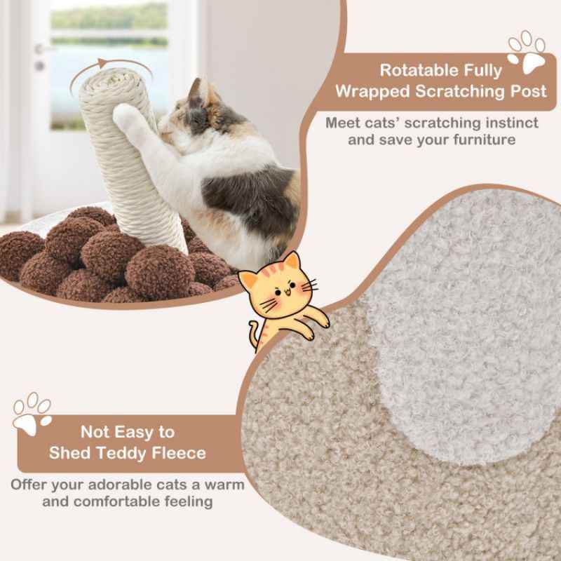 Purrfect Pet Kingdom Unique Cat Tree with Cozy Hideaway Purrfect Pet Kingdom