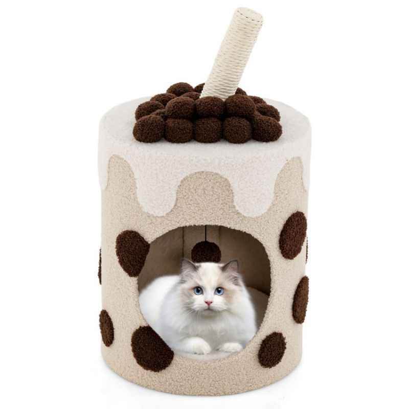 Purrfect Pet Kingdom Unique Cat Tree with Cozy Hideaway Purrfect Pet Kingdom