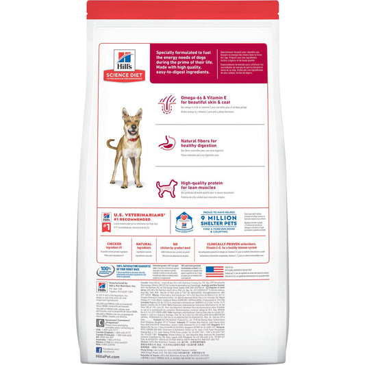 Hill's Science Diet Adult Chicken & Barley Recipe Dry Dog Food Bag