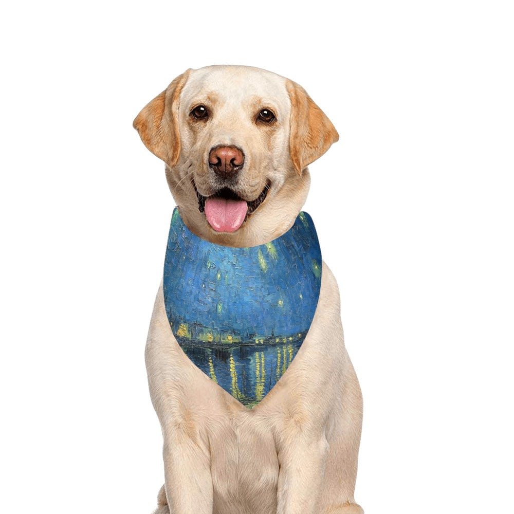 Pet Apparel Van Gogh Starry Night Over The Rhone for Comfort - close up product image for pet apparel