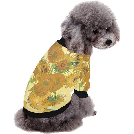 Pet Apparel Van Gogh Sunflowers Round Neck Shirt for Comfort main product image for dogs and cats