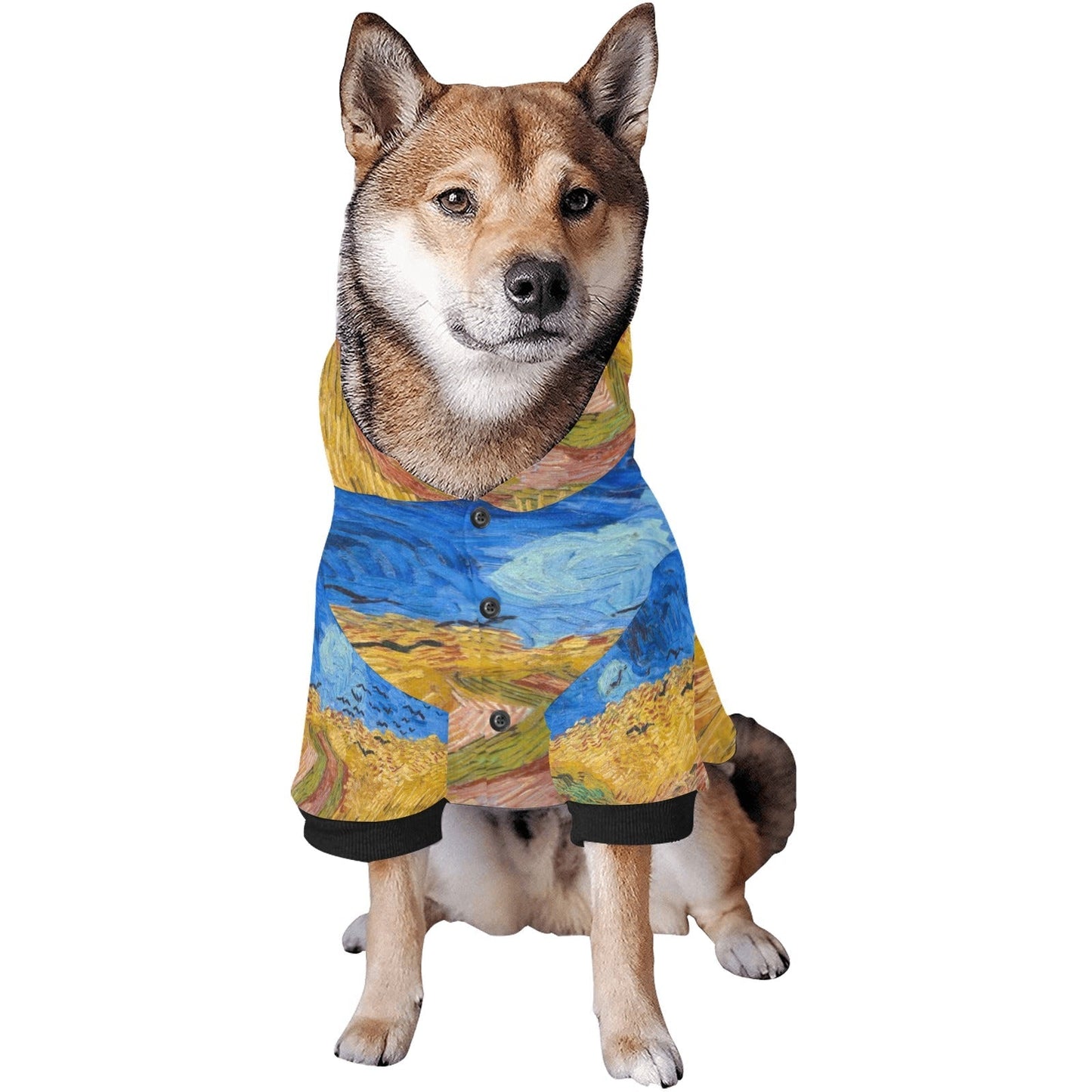 Van Gogh Wheatfield Pet Hoodie