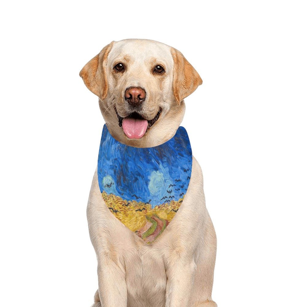 Pet Apparel Van Gogh Wheatfield with Crows Double-Sided - close up product image for pet apparel