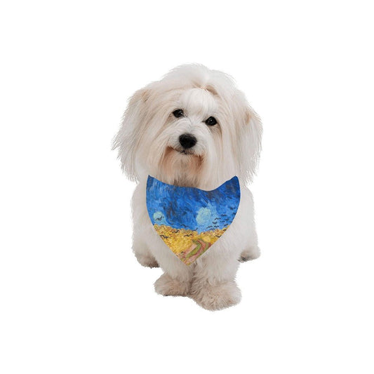 Pet Apparel Van Gogh Wheatfield with Crows Double-Sided - detail product image for pet apparel