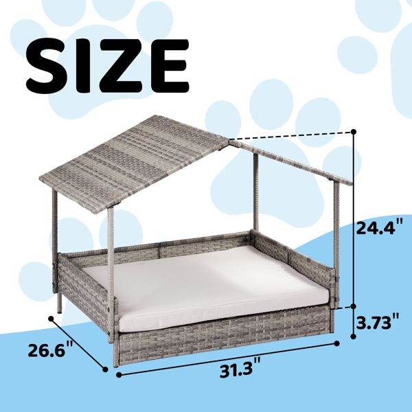 Purrfect Pet Kingdom Canopy Dog Bed for Medium Pets Purrfect Pet Kingdom