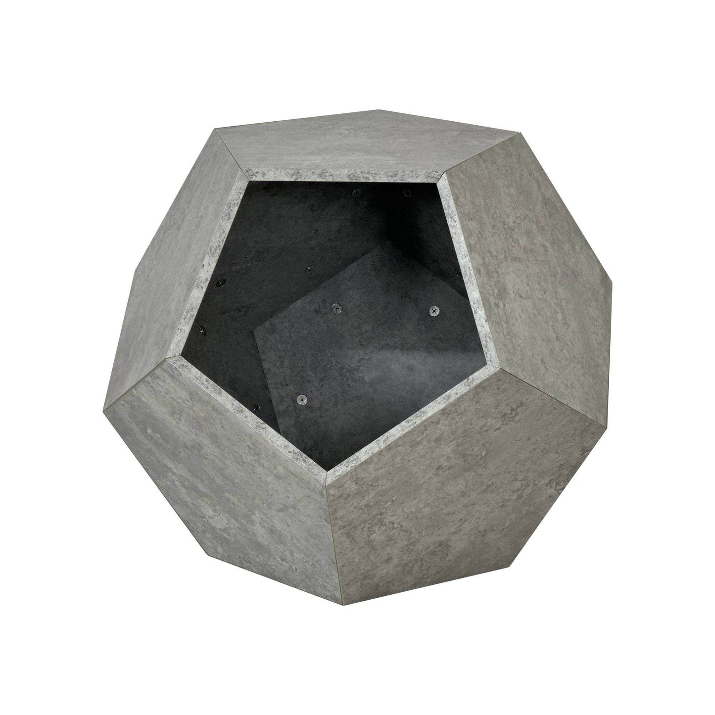 Purrfect Pet Kingdom gray geometric cat kennel side table with cozy interior for royal kitties