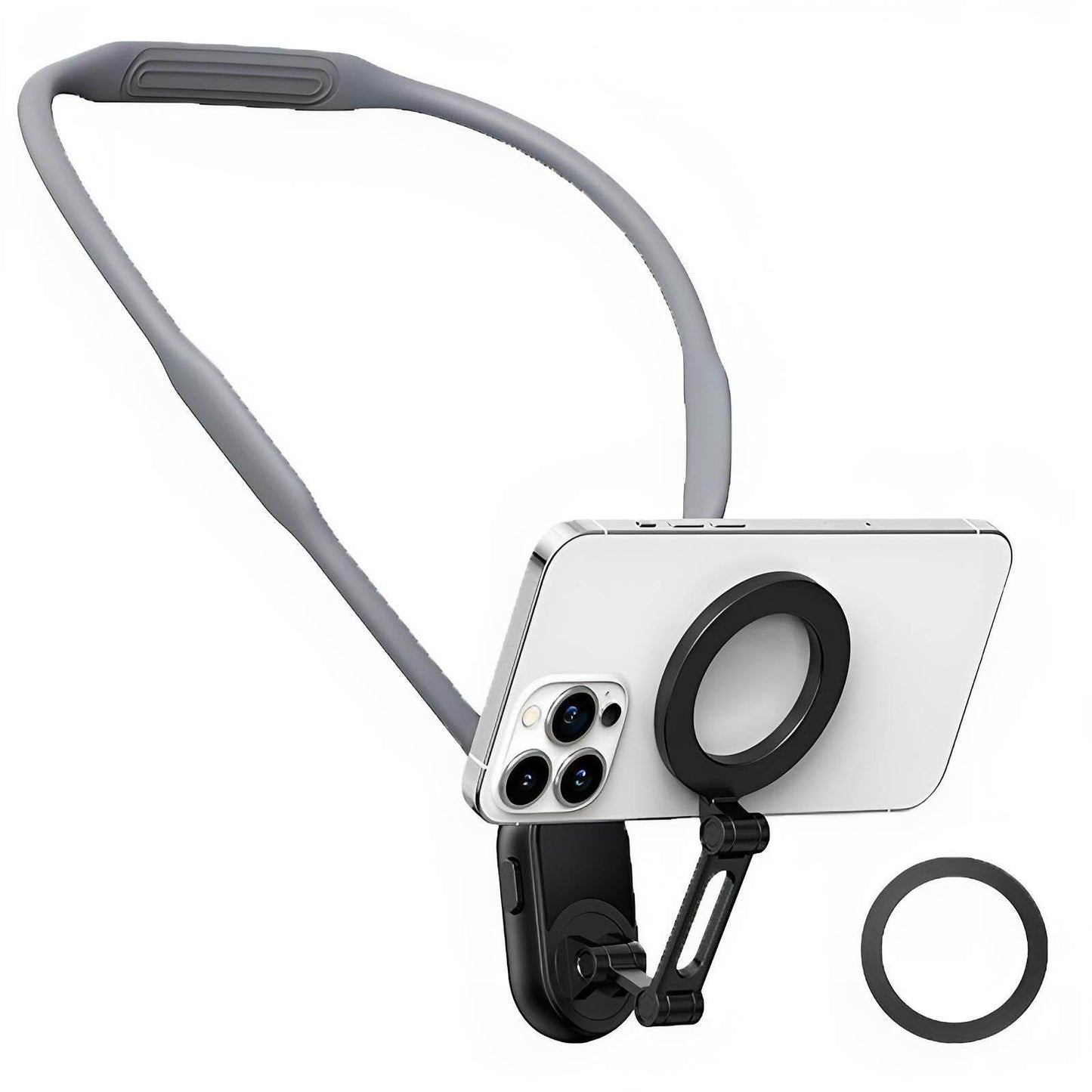 Purrfect Pet Kingdom Hands Free Pet Phone Mount Leash Accessories Grey & Black Purrfect Pet Kingdom