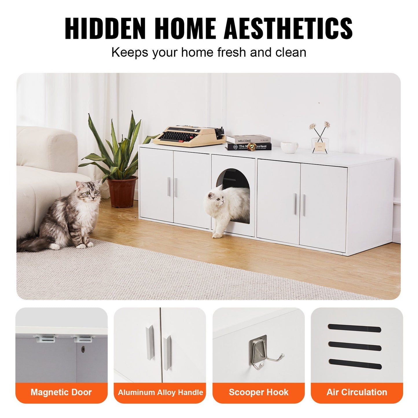 Purrfect Pet Kingdom Hidden Cat Litter Box Enclosure Purrfect Pet Kingdom