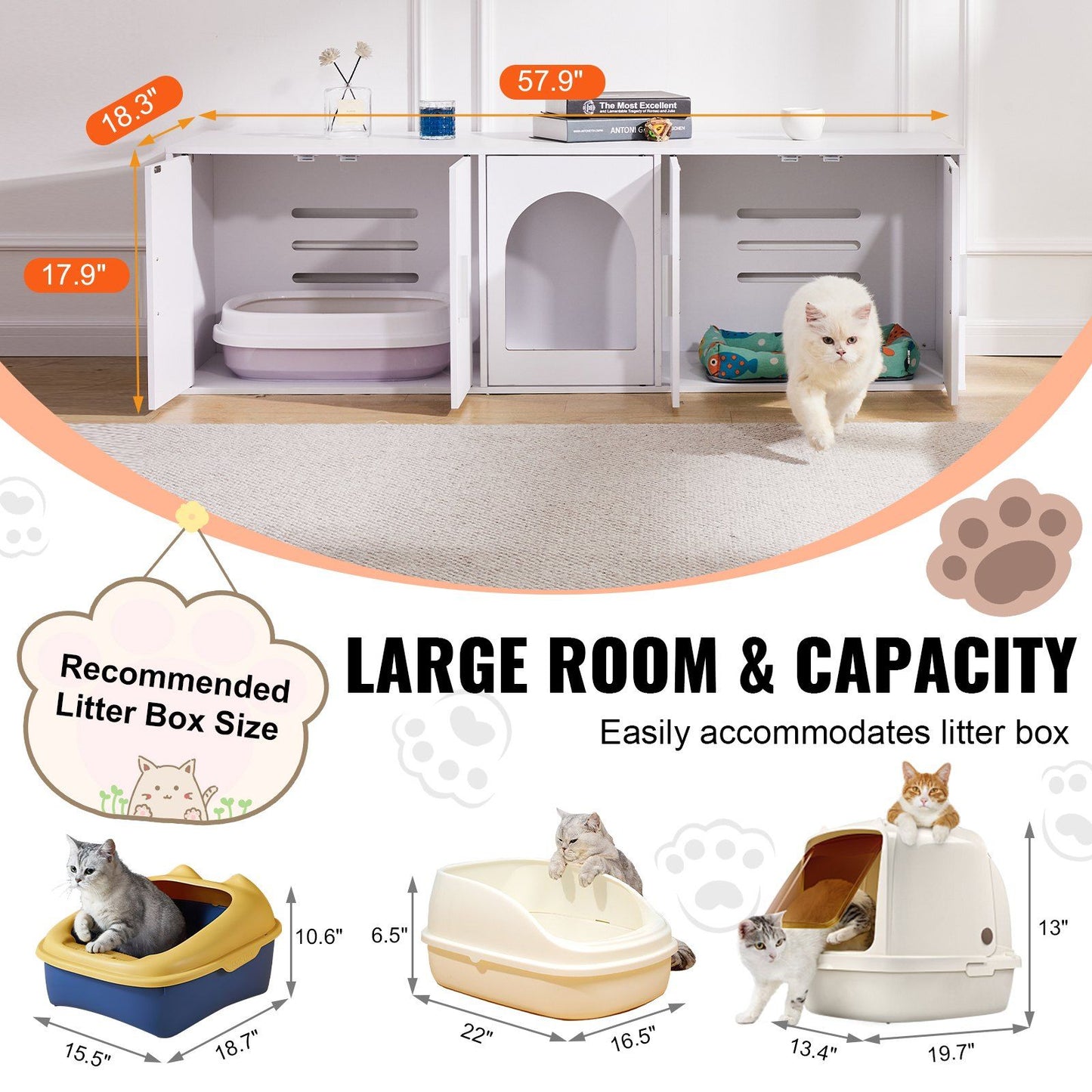 Purrfect Pet Kingdom Hidden Cat Litter Box Enclosure Purrfect Pet Kingdom